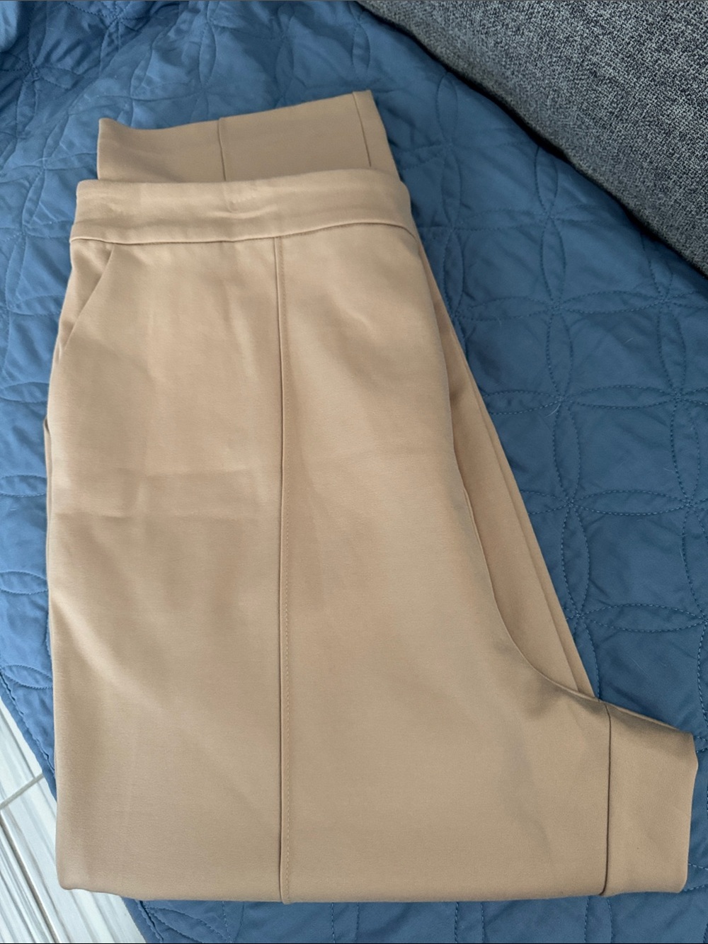 Skies Are Blue Beige High-Waist Trousers